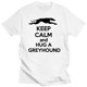 thumbnail image 1 of Camisetas de algodón para hombre ropa con gráfico corto Keep Calm And Hug A Greyhound Rescue Dog novedad camisetas divertidas con cuello redondo, 1 of 6