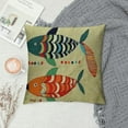 thumbnail image 2 of Sea Theme Fish Pillow Covers Nautical Throw Pillowcases Beach Cushion Covers, 2 of 5