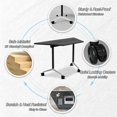 thumbnail image 4 of 8 Pcs Folding Conference Table with Wheels,47.2in Flip-Top Conference Tables,Mobile Training Table for 2-12 Person,Trapezoid Design,for Classrooms & School Office Spaces(Ebony), 4 of 8