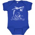 thumbnail image 3 of Inktastic Great White Shark Jumping in White Boys or Girls Baby Bodysuit, 3 of 5