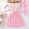 thumbnail image 2 of MEZZALL Toddler Spring Summer Girls Sleeveless Floral Heart Print Bow Detail Net Fabric Dress, 3-4 Years, 2 of 9