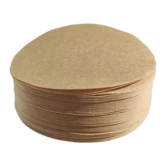 ZZyuan Round Coffee Filter Paper Puck Screen Filter Sheets Disposable Natural Wood Pulp Coffee Filters Pot Drip Coffee Maker 100 Counts