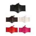 thumbnail image 4 of FOCUSNORM Corset Waist Belt for Women Wide Elastic Tie Waspie Belt for Dresses 4.7inch, 4 of 4