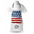 thumbnail image 3 of 4th of July Apron American Flag in Artistic Abstract Style Paintbrush Effect Stripes Happy Day, Unisex Kitchen Bib Apron with Adjustable Neck for Cooking Baking Gardening, Multicolor, by Ambesonne, 3 of 3