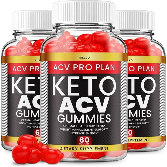 3 Pack ACV Pro Plan Keto Gummies - Advanced Formula Pro Plan ACV Keto Gummies with Apple Cider Vinegar Dietary Supplement 180 Gummies