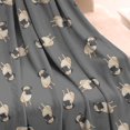 thumbnail image 4 of Cute Pug Puppies Blanket,Comfortable Soft Flannel Throw Blanket,All Season,Warm Lightweight Blankets for Sofa Bed Couch Living Room Chair,50"x60"(130x150cm), 4 of 4