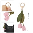 thumbnail image 2 of Unique Bargains 1 Pc Handbag Charm Flower Leaf Bag Charm Pink, 2 of 5