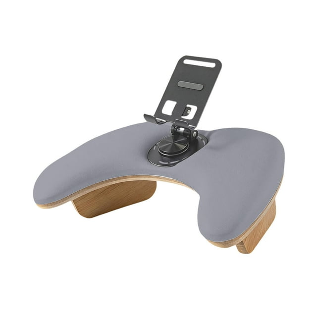 TISHITA Repose-Bras pour Ongles Tech avec Support de Téléphone Accoudoir Robuste pour Manucure Maison Gris