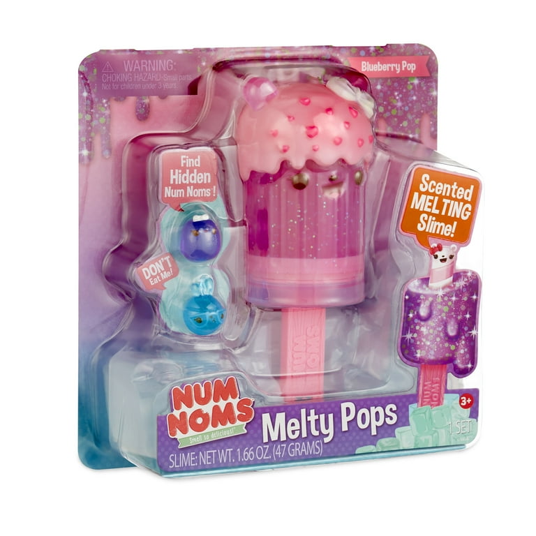 Num Noms Snackables Melty Pops Blueberry Pop w/ Scented Melting Slime