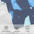 thumbnail image 3 of Blue Crystals Pattern Soft 100% Cotton Towel, High Absorbency, Single Pack, 16" x 28", 3 of 7