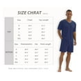 thumbnail image 6 of MINTREUS Men's Pajama Set Short Sleeved V-Neck 2-Piece Pajama Shorts With Pockets Pajamas For Men, 6 of 6