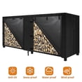 thumbnail image 1 of Outdoor Log Rack Cover 600d Heavy Duty Waterproof Weatherproof Firewood Cover With Openable Front Flap,122*61*107cm, 1 of 5