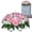 A_Pink, variant on Headstone Flowers – Artificial Cemetery Flowers for Grave, Artificial Roses and Chrysanthemums Mixed - Easy to Install Cemetery Flowers for Grave Saddle, Blue,.Red and White