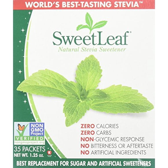 SWEETLEAF STEVIA SWEETENER STIVIA PKT 1GRM 35PC