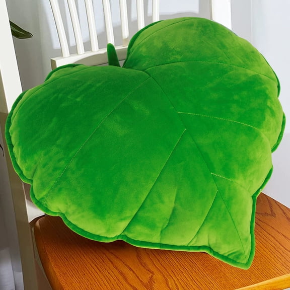 Adifare 3D Leaf Throw Pillow Decorative Plant Pillow Soft Plush Leaf Shaped Cushion Novelty Plush Backrest Comfortable Plant Sleeping Cushion for Bedroom Sofa Couch Living Room 19.7x19.7in