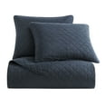 thumbnail image 2 of Indigo Hill Cotton Comfort 3 Piece Quilt Set with Pillow Shams, Gauze Blanket Classic Modern Bedding, Navy, Full Queen, 2 of 8