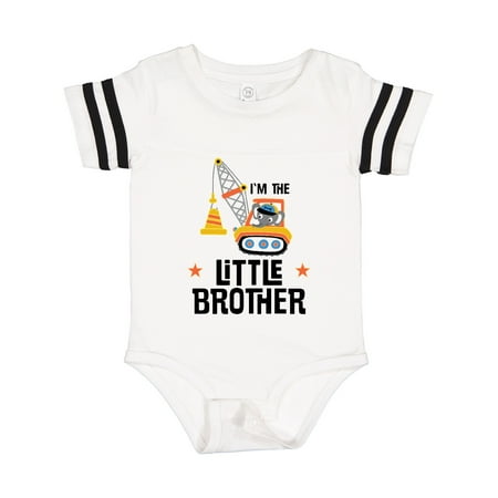 

Inktastic Little Brother Construction Truck Boys Gift Baby Boy Bodysuit