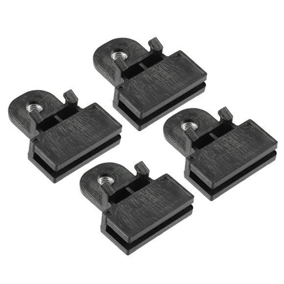 Unique Bargains 4 Pcs Window Door Glass Channel Retainer Clip, 1.93'x1.57'x0.75' Glass Regulator Holder Sash Clip Universal for Car Truck Van Durable Plastic Black