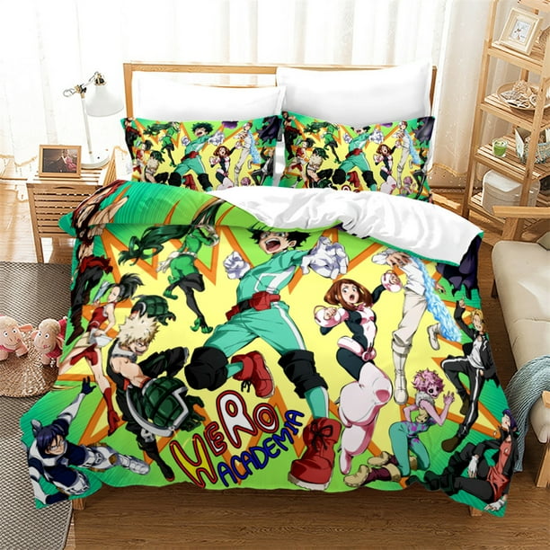 Cool My Hero Academia Bedding Bed Set Twin Full Queen King Size Deku Todoroki Bakugou Action