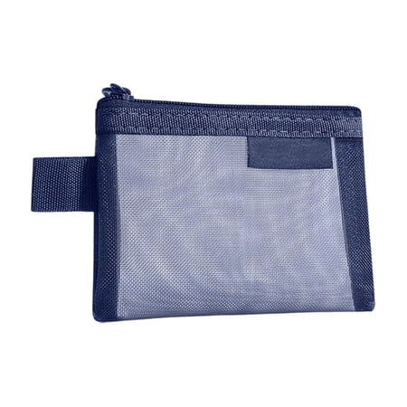 Ikohbadg Vintage Transparent Mesh Coin Purse Portable Mini Storage Bag for Lipstick Cash Cards Earphones Lightweight Travel Pouch Handbag Organizer for Women and Men