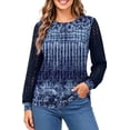 thumbnail image 3 of UVN Blouses for Women Dressy Lace Pleated Tunic Tops Casual Long Sleeve Fall Shirts, 3 of 9