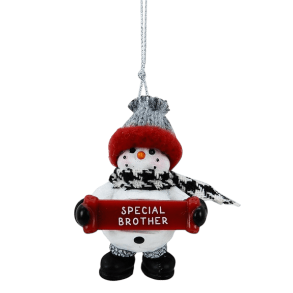 Cozy Snowman Ornament - Special Brother