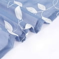 thumbnail image 4 of EastVita 2 Panels Sheer Window Curtains, Leaves Embroidered Window Curtains Faux Linen Textured Solid Grommet Voile Drapes for Living Room, 4 of 7