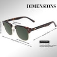 thumbnail image 5 of LINVO Unisex Polarized Sunglasses Tortoise Gold Frame/Dark Green Lens, 5 of 7