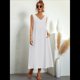 thumbnail image 5 of Vestido de Verano para Mujer 2025, Sin Mangas, Cuello en V, Informal, Escalonado, con Bolsillos XXL, 5 of 7