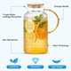 thumbnail image 3 of GPED Jarra de Agua de 64 oz, Jarra de Vidrio con Tapa y Boquilla, Jarra de Vidrio Carafe de 1.8L para Refrigerador, Jarras de Jugo Helado de Borosilicato Grueso para Bebidas Frías y Calientes, Jarra, 3 of 7