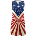 thumbnail image 3 of American Flag Dress 4th of July Dress Striped Memorial Day Independence Day Patriotic Sundress Red White Blue Beach Coverups, 3 of 5