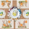 thumbnail image 5 of KCEHTA Easter Placemats Bunny Rabbit Floral Spring Table Mats for Party Kitchen Dining Decorations, 5 of 7