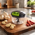 thumbnail image 5 of Manual Chopper Pull String Chopper Stainless Steel Mini Chopper for Kitchen Vegetables Garlic Nuts Great Gift for Home Cooks, 5 of 5