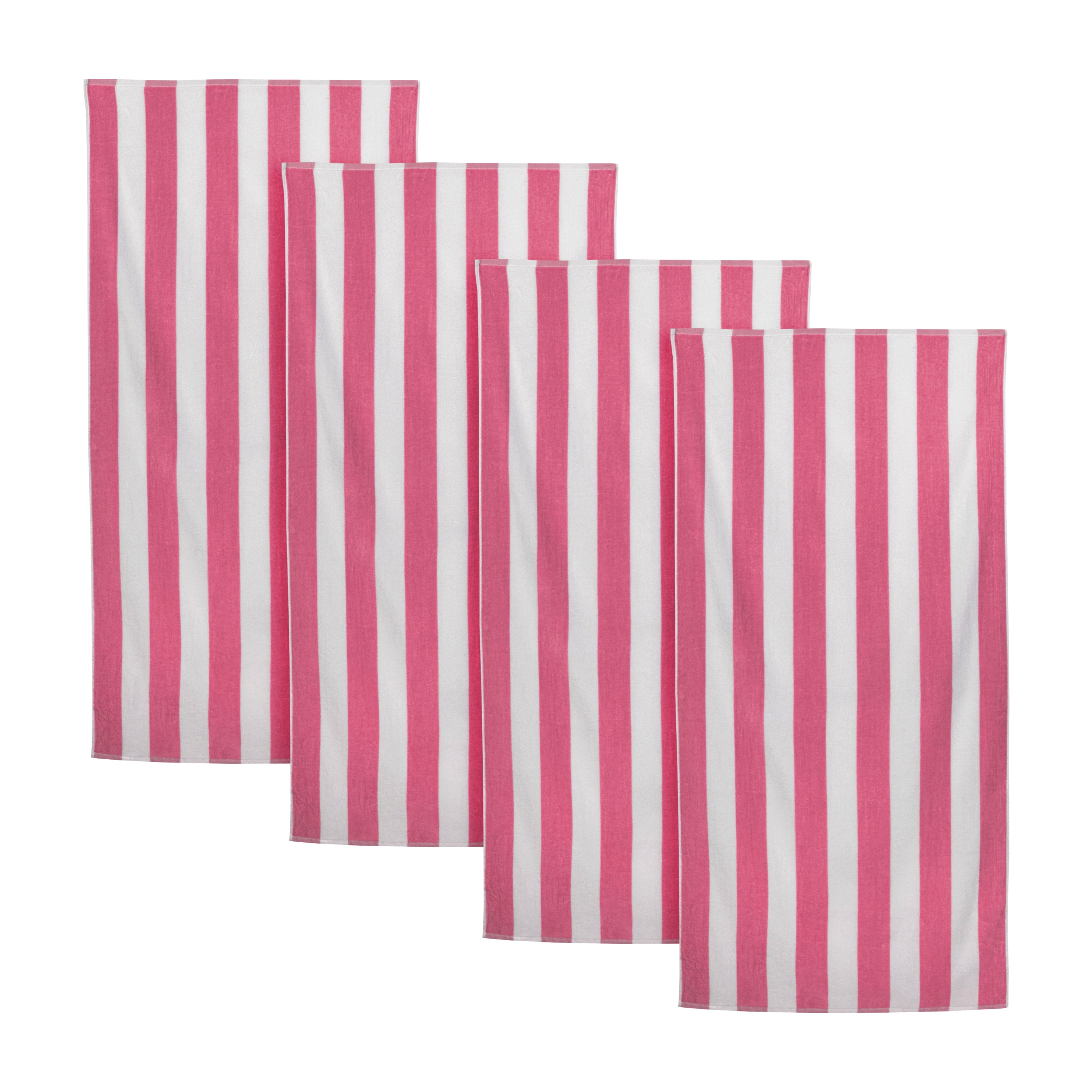 Mainstays Cabana Stripe Beach Towel, 4-Pack