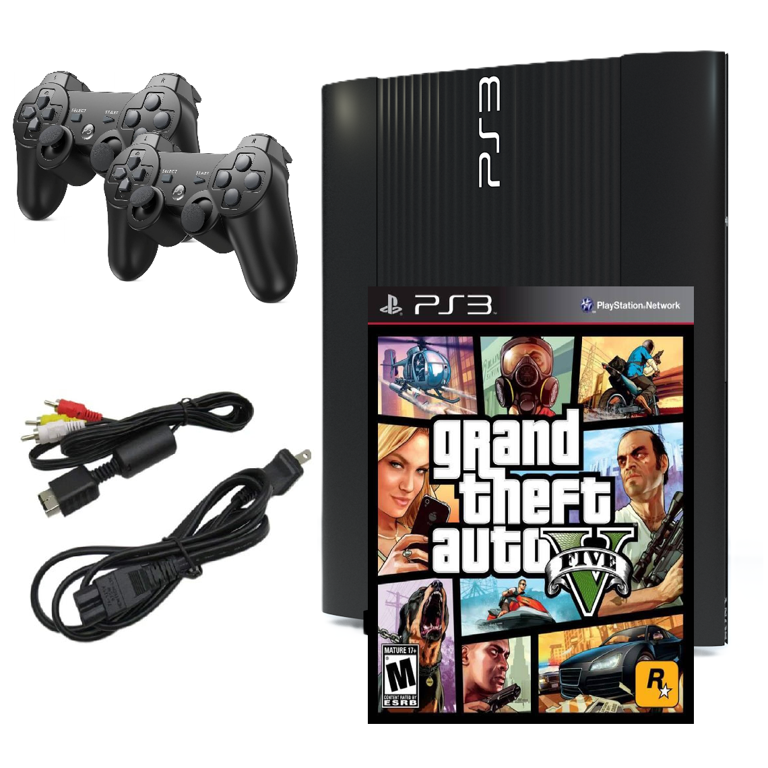 Restored Sony Playstation 3 PS3 Console Super Slim 250GB Black