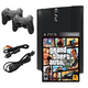 thumbnail image 1 of Restored Sony Playstation 3 PS3 Console Super Slim 250GB Black with GTA V & Two Retrofam Controllers (Refurbished), 1 of 5
