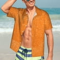 thumbnail image 7 of Fuzoiu Orange Glitter2 Print Hawaiian Shirt for Men, Summer Beach Casual Short Sleeve Button Down Shirts, Men’s Beach Summer Shirts with Pocket,3X-Large, 7 of 7