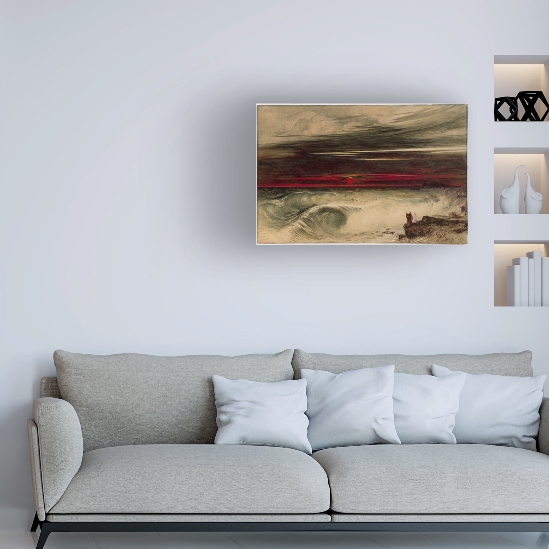 John Martin 'The Destruction of Pharaoh's Host, 1836' Canvas Art - 32 x 22 Inches