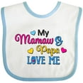 thumbnail image 3 of Inktastic My Mamaw and Papa Love Me with Hearts Boys or Girls Baby Bib, 3 of 4