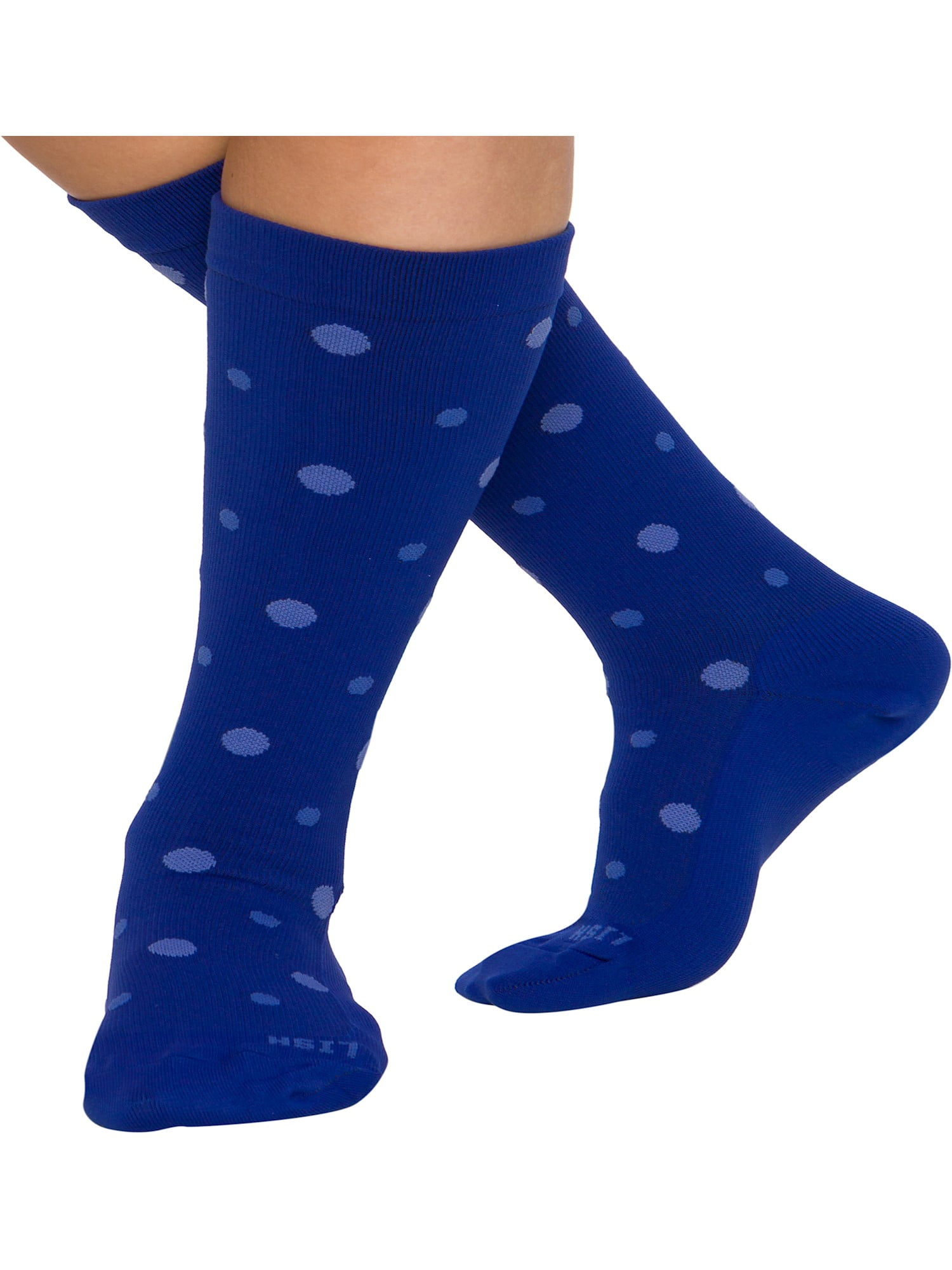 Polka Dot Wide Calf Compression Socks Graduated 1525 mmHg Knee High Plus Size Support