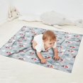 thumbnail image 2 of Light Blue Christmas Snowman and Tree Pattern Blanket,Comfortable Soft Flannel Throw Blanket,All Season,Warm Lightweight Blankets for Sofa Bed Couch Living Room Chair,30"x40", 2 of 4