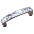 thumbnail image 1 of Manijas de cristal modernas para puertas y cajones, manijas de zinc y acrílico. Agujero de paso de 64 mm, 1 of 9