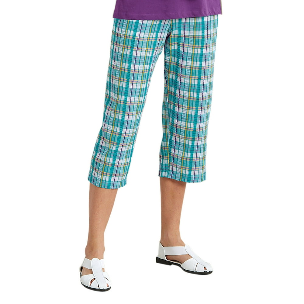 Seersucker Plaid Capri