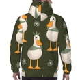 thumbnail image 7 of Picia Mallard Ducks Wild Birds Pattern Casual Men's Hoodie - Lightweight Hooded Sweatshirt with Kangaroo Pocket, Comfortable Pullover for Everyday, Travel-3X-Large, 7 of 7