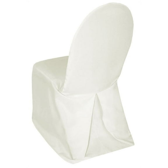 Wedding Linens Inc. (2pcs) Polyester Banquet Chair Cover - Ivory