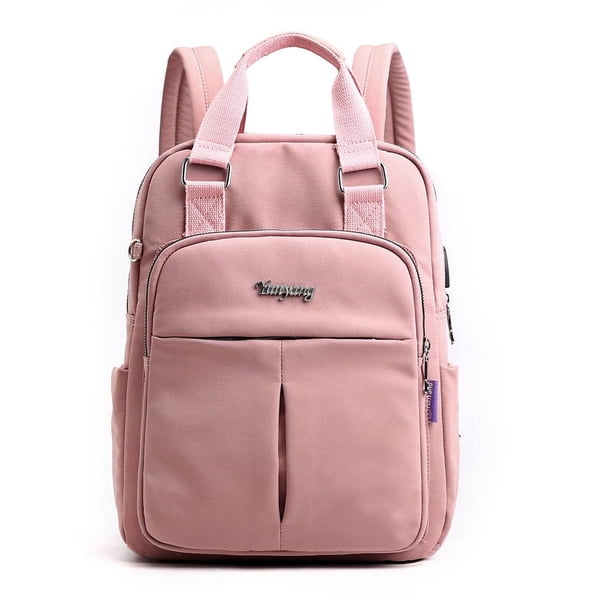 Mochila informal para mujer, mochila con carga USB, bolso para computadora, mochila de viaje de estilo universitario de gran capacidad
