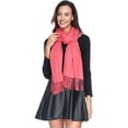 thumbnail image 4 of Solid Color Scarf For Women, Ladies Shawl Warm Scarf Cloth Stole (Pink), 4 of 7