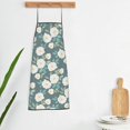 thumbnail image 5 of Naloa 1Pack Adjustable Bib Apron Waterdrop Resistant Cooking Kitchen Aprons for Women Men Chef, Flower Print, 5 of 5