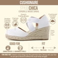 thumbnail image 3 of Cushionaire Chica Espadrille Wedge Sandals for Women Slip On Closed Toe Women Shoes with Elastic Straps and Stylish Everyday Comfort, 3 of 21