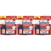 3 Pack - Red Cross Toothache Complete Medication Kit 0.12oz Each